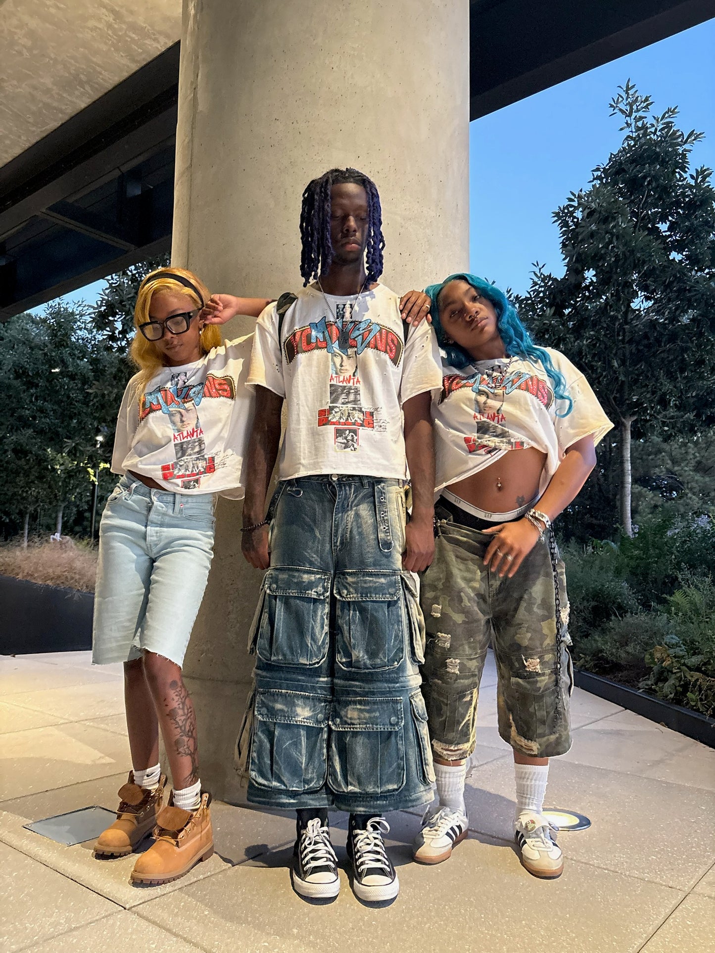 “SOCIAL PANIC” cropped Tee